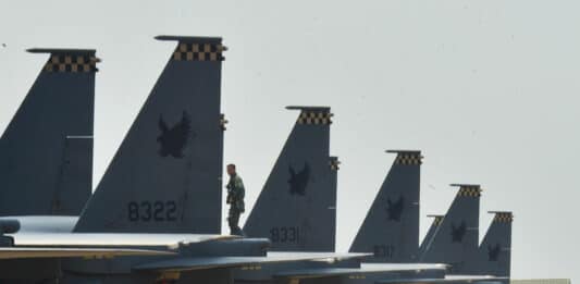 RSAF F-15 Eagle under øvelse Cope Tiger 16.