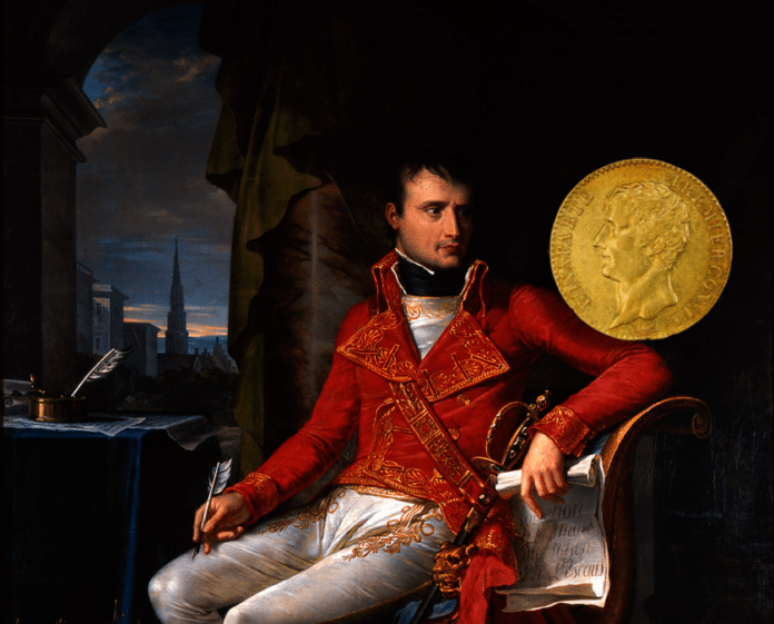 Napoleon førstekonsul og gullmynt