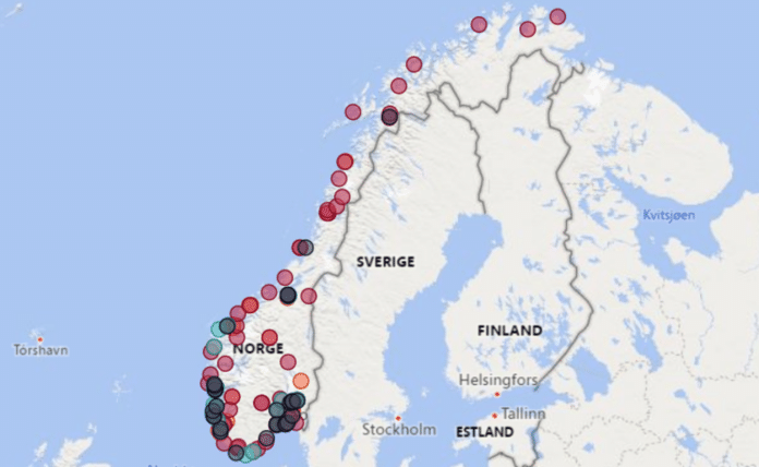 Kart hydrogen i Norge