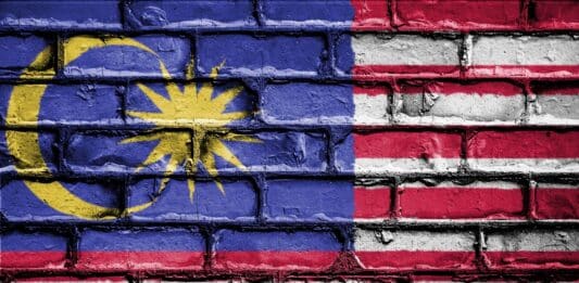 Malaysia flagg mur