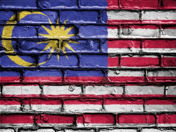 Malaysia flagg mur