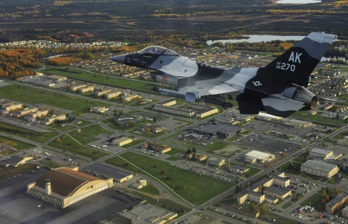 F16 alaska base flyving