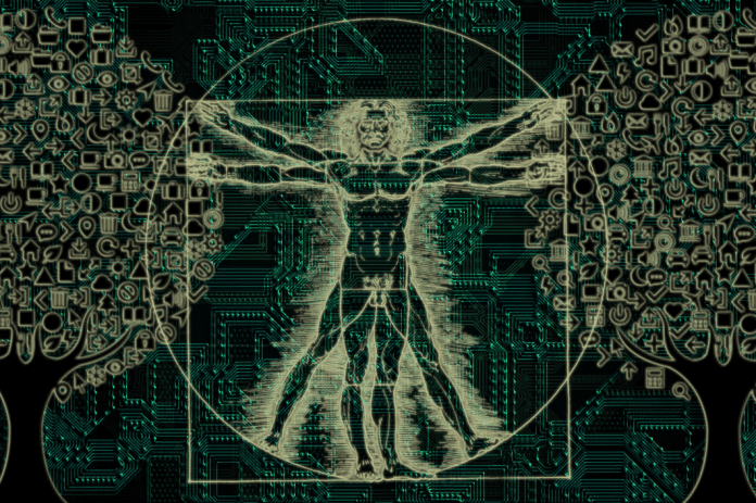 Transhumanisme-Da-Vinci-Vetruvian-man-cypher-kybernetikk