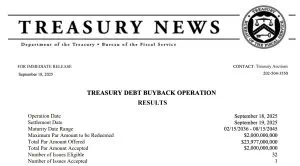 US treasury buyback bonds