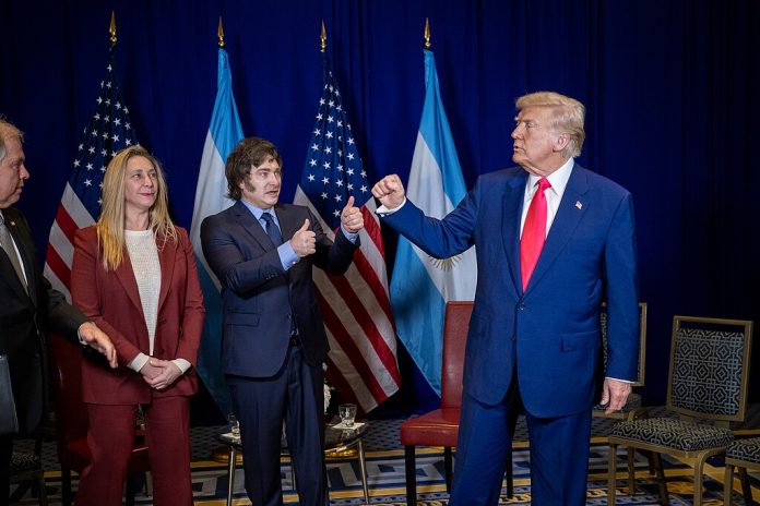 Trump-milei-javier-karina-Argentina-USA