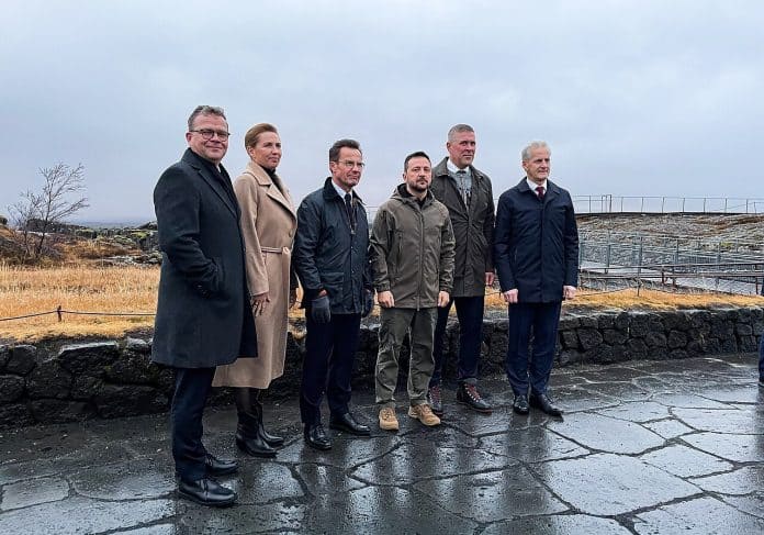 Nordiske ledere Ukraina Norden-Ukraina-Mette-Støre-Finland-Norge-Zelenskyj-Sverige-nordiske-land