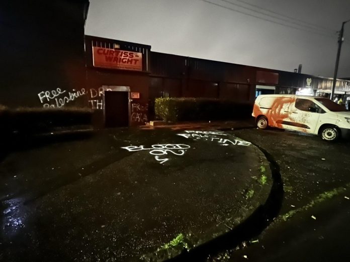 Hærverk-palestina-aktivister-glasgow