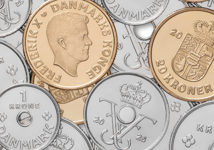 Danske-nye-mynter-2025-desember-kong-frederik-X-10-Danmark-penger-mynter