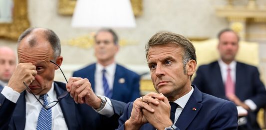 Macron-merz-Frankrike-Tyskland-USA-ordkrig-Europa-krise-kaos-diplomati