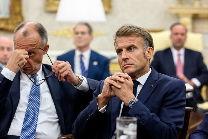 Macron-merz-Frankrike-Tyskland-USA-ordkrig-Europa-krise-kaos-diplomati