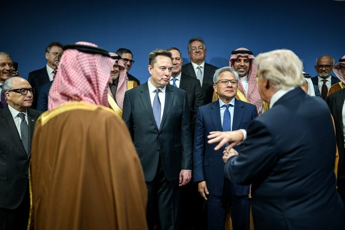 Musk-Jensen-Huang-Trump-saudi