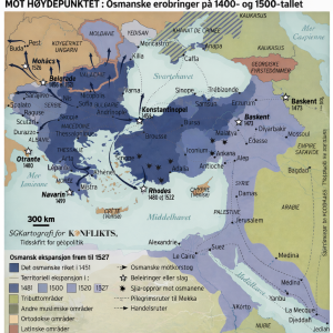 Kart: Revue Conflits. Oversettelse: ChatGPT/Geopolitika. (Mindre feil forekommer)