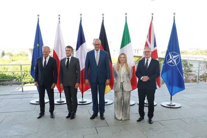G7-UK-Tyskland-Merz-Meloni-Macron-Starner-Europa