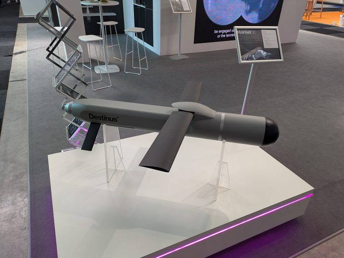 Destinus Hornet-dronen på utstilling