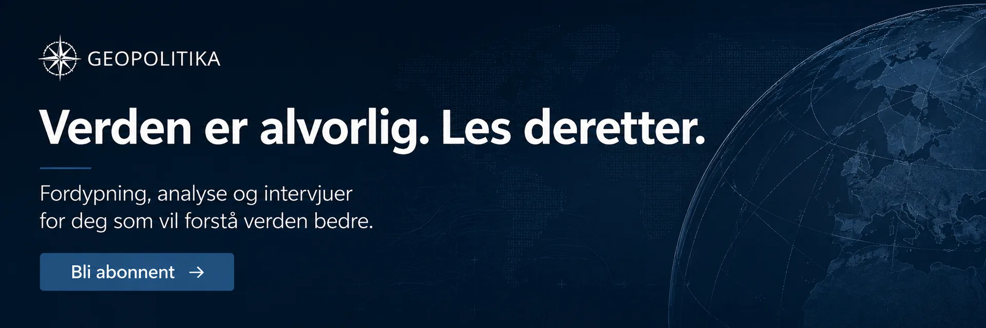 Verden er alvorlig. Les deretter.
