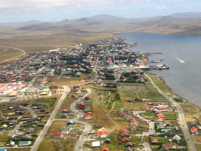 Luftfoto av Port Stanley